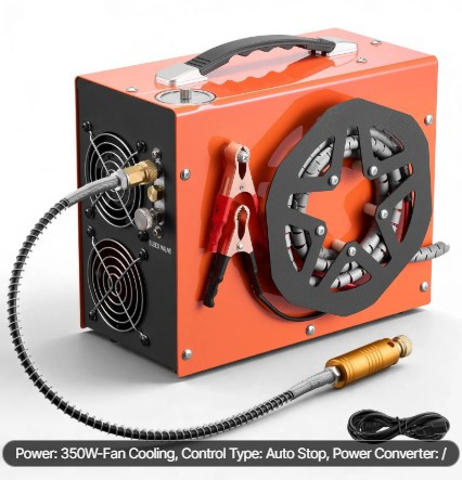 VEVOR PCP Air Compressor 4500 PSI, Auto Stop, 350W DC 12V
