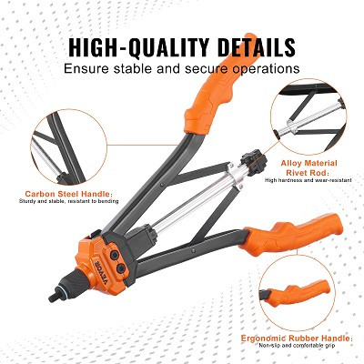 VEVOR 16-inch manual rivet nut tool with long leverage handles