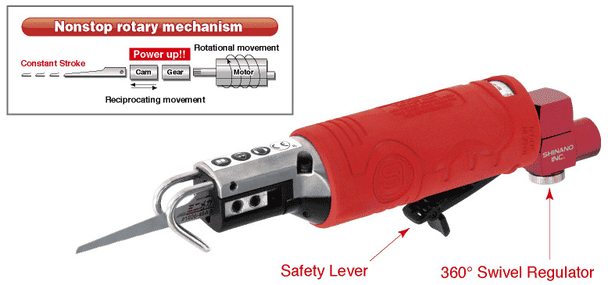 Shinano SI-4740 Industrial Heavy-Duty Air Saw (Cutting Capacity: 4mm Steel | Made in Japan)