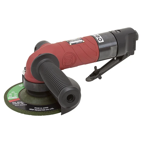 Shinano SI-AG5 industrial five-inch angle grinder with palm safety lever, side handle and wheel guard