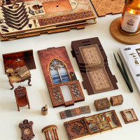 CUTEBEE Book Nook Kit, DIY Booknook Miniature House