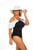 Great fitting women's underwire one piece suit with ruffle #3009OSR  bra cup sizes  D-DD