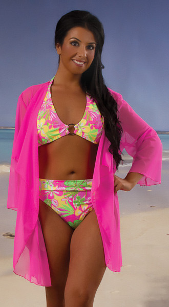 Women's Kimono Beach Cover-up with 