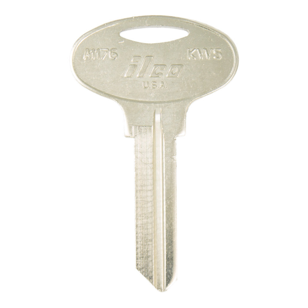 ILCO A1176 KW5 Kwikset 6 Pin Lock Key Blank Nickel Plated Brass 10