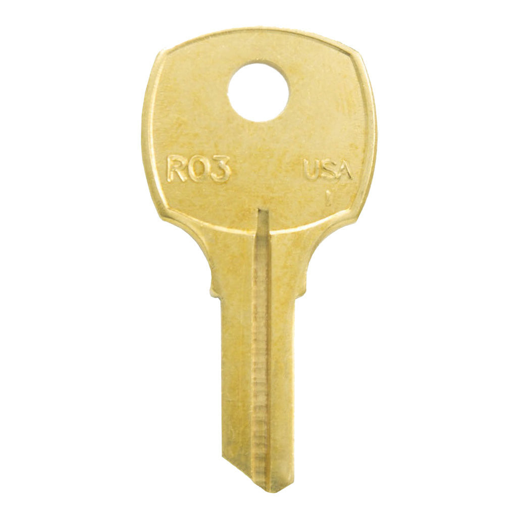 ILCO RO3 1069N National Rockford Cabinet Key Blank - Brass - 50 Pack ...