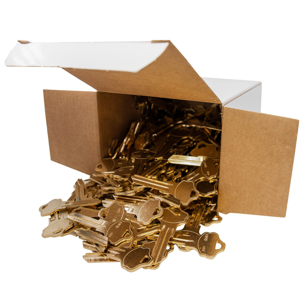 Kw10 Key K2G KW10 Brass Keys 250 Pack - MADE IN USA Keyless2Go K2G Hardware