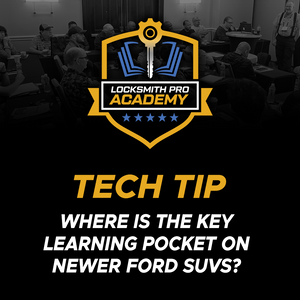 Where Is the Key Learning Pocket on Newer Ford SUVs? (Hint: It's Not by the Steering Column)