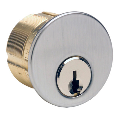 GMS M100SC-26D Mortise Cylinder- 1″ Satin Chrome Finish (for Schlage C) 