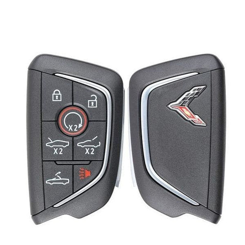 Chevrolet Corvette 7 Button Chrome Logo Smart Key YG0G20TB1, 13554499, 433 MHz - Refurbished, Grade A
