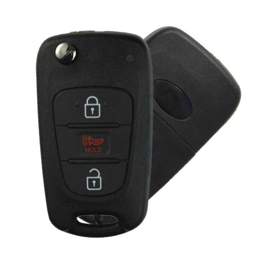 KIA 3-Button Flip Key NYOSEKSAM11ATX (SL) 95430-3W701 315 MHz High Security Blade, Standard Aftermarket
