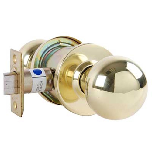 Arrow, RK01, Grade 2 Passage Cylindrical Knob Lock - Bright Brass