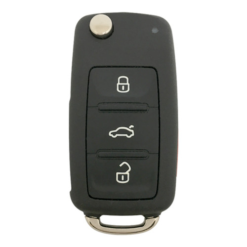 Volkswagen 4-Button Flip Key NBG010180T 5K0837202AE 48 CAN 315 MHz, Standard Aftermarket (5 PACK)