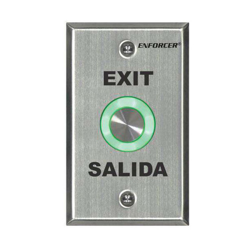 Seco-Larm - SD-6276-SS1Q Piezoelectric Illuminated RTE Wall Plate w/ Timer - Single Gang