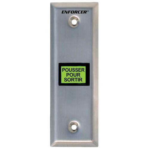 SECO-LARM - SD-7103GC-PTQ Slimline LED Illuminated RTE Wall Plate - Built-In Timer