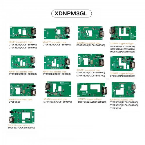 Xhorse XDNPM3GL MQB48 adapter Without Soldering Adapters Full Package 13pcs