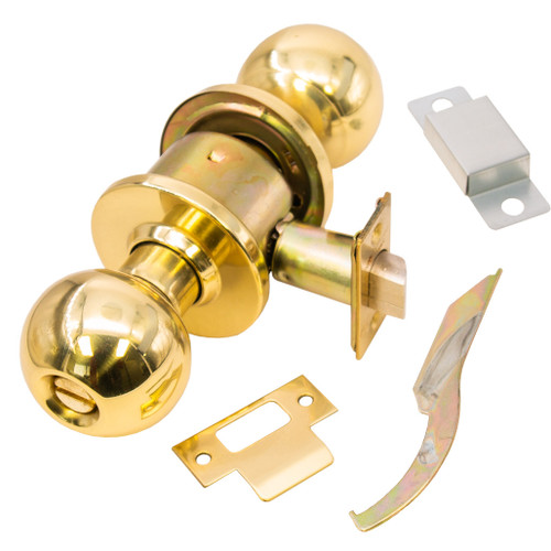 ARROW XRK02-BD-03 Privacy Cylindrical Knob Lock-Brass