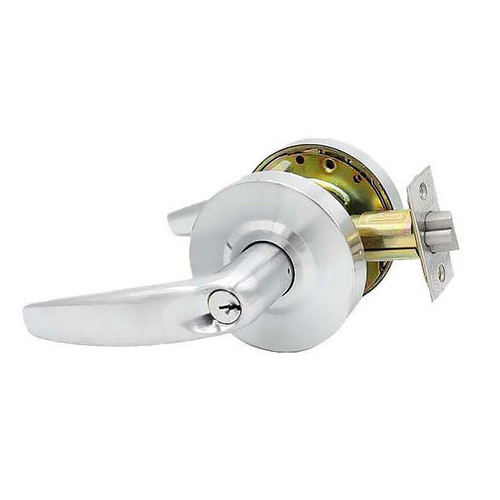 Kenaurd Commercial Lever Set Handle - Contemporary Design - 2-3/4” Standard Backset - Satin Chrome - Entrance - Grade 2