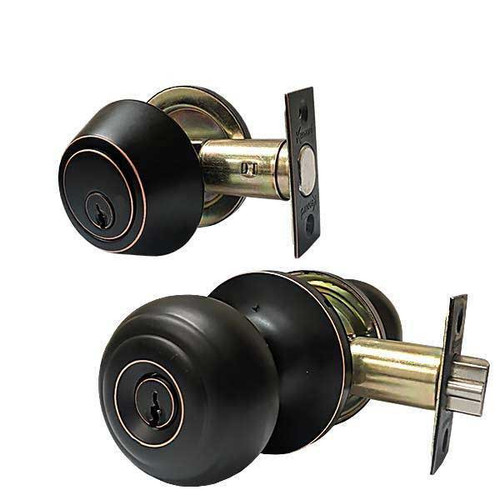 Kenaurd Premium Combo Lockset - Knob & Deadbolt - Oil Rubbed Bronze - ORB - SC1