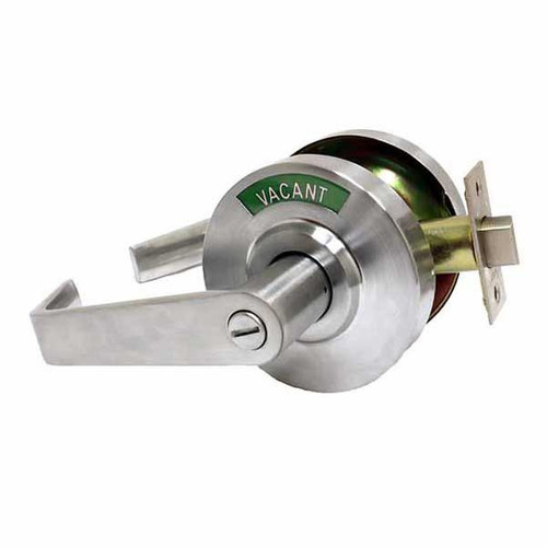 Kenaurd Commercial Lever Set Handle - 2-3/4” - 2-3/8" Backset - Satin Chrome - Privacy With Indicator - Grade 2