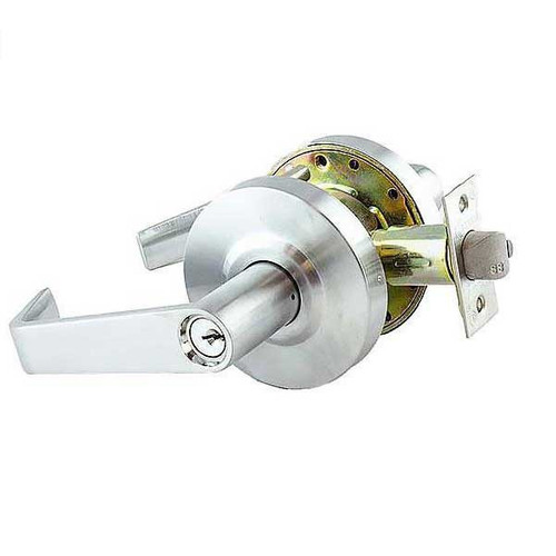 Kenaurd Commercial Lever Set Handle - 2-3/4” Standard Backset - Satin Chrome - Classroom - Grade 2