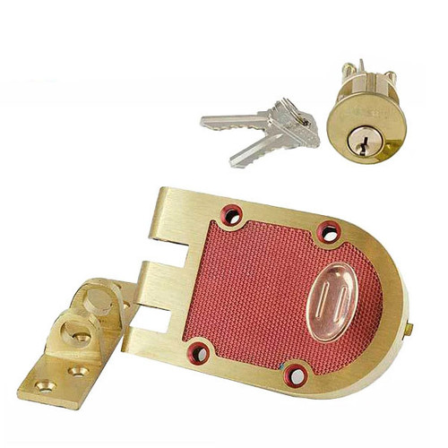 Kenaurd Heavy Duty Single Cylinder Jimmy Proof Lock - Bronze - SC1