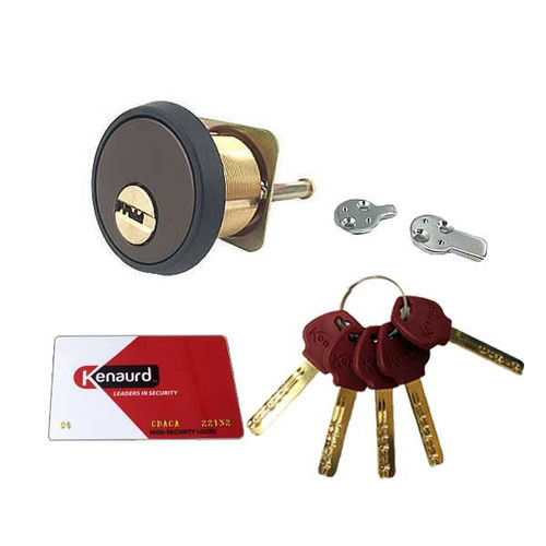 Kenaurd Key Controlled - Rim / Mortise Combo Cylinder - 1-1/8" - 10B - Oil Rubbed Bronze