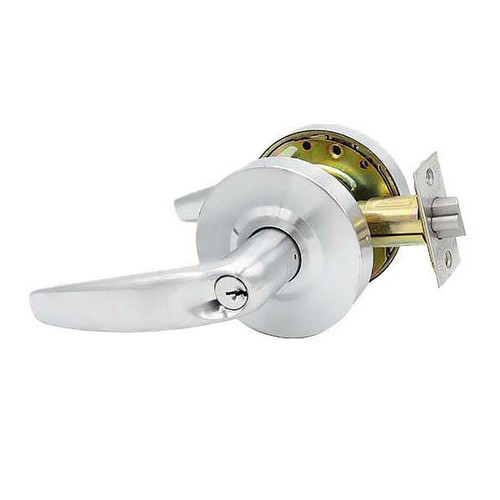 Kenaurd Commercial Lever Set Handle - Contemporary Design - 2-3/4” Standard Backset - Satin Chrome - Storeroom - Grade 2