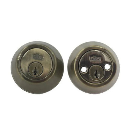 DeGuard Heavy Duty Double Cylinder Deadbolt Lock - Antique Brass Finish