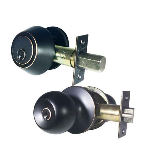 Kenaurd Premium Combo Lockset W/ Double Cylinder Deadbolt - Oil Rubbed Bronze (SC1)
