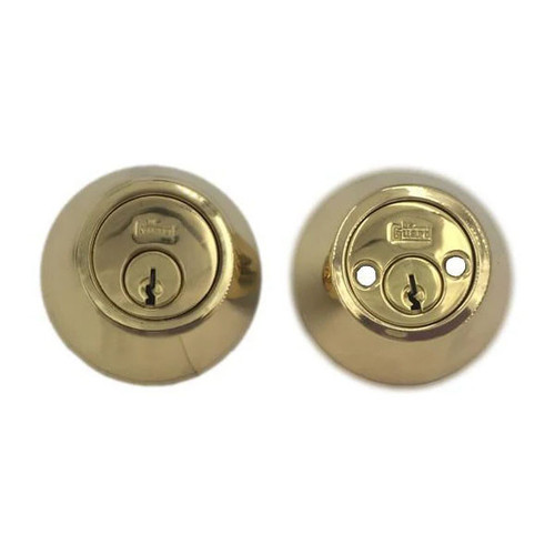 DeGuard Heavy Duty Double Cylinder Deadbolt Lock - Polished Brass Finish (SC1)