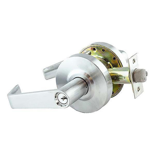 Kenaurd Commercial Lever Set Handle - 2-3/4” Standard Backset - Satin Chrome - Entrance - Grade 2