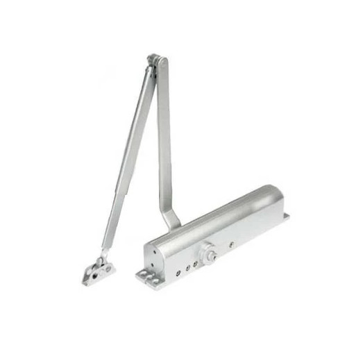 DeGuard Hydraulic Door Closer - Back Check Function - PA Bracket/Regular/Top Jamb - Adjustable Size 1-6 - Satin Nickel - Grade 1