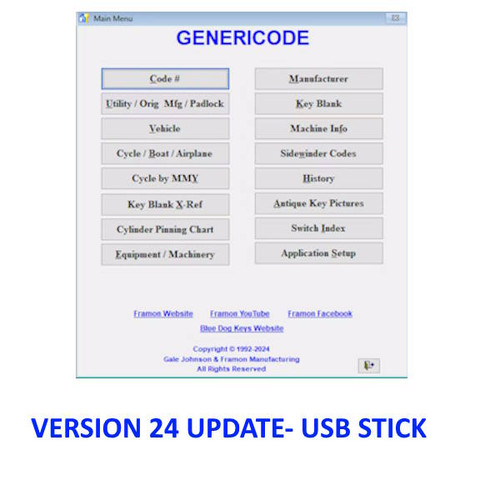 Framon Genericode Version 24 Update / Mailed USB Stick