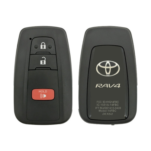 Toyota RAV4 3 Button Smart Key for U.S. Models HYQ14FBC, 8990H-0R010, 315 MHz - Grade A (LOCKED VERSION)