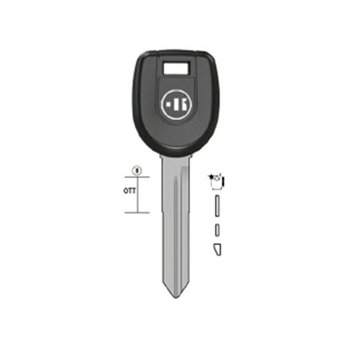 Keyline MT11BTK POD Transponder Key Shell with Pinhole Release for Mitsubishi 5-PACK