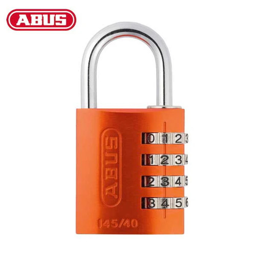 Abus - 145/40 C - Aluminum - 4-Dial Re-Settable Padlock - Orange
