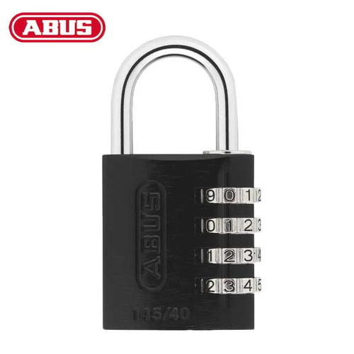 Abus - 145/40 C - Aluminum - 4-Dial Re-Settable Padlock - Black