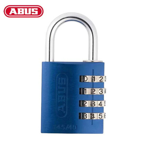 Abus - 145/40 C - Aluminum - 4-Dial Re-Settable Padlock - Blue