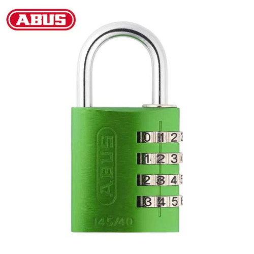 Abus - 145/40 C - Aluminum - 4-Dial Re-Settable Padlock - Green