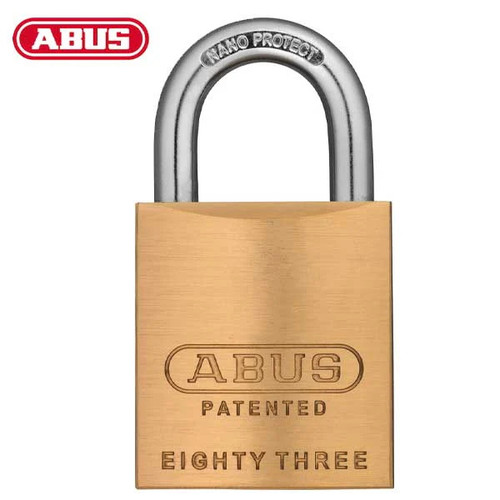 Abus - 83/45 - Premium Loaded Brass Padlock - S2 - Schlage C - 5/6 Pin - Rekeyable - 1-53/64" Width