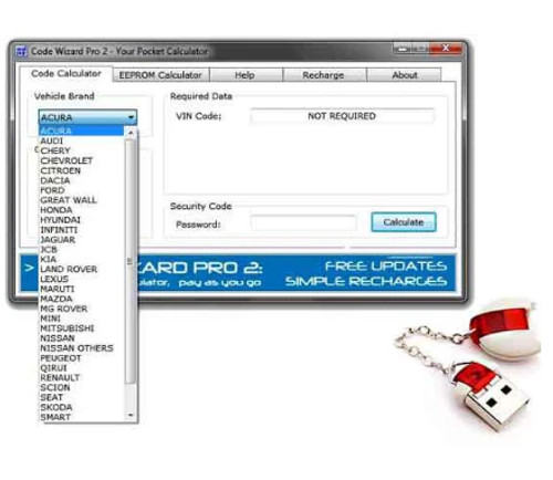 Code Wizard Pro 2 ICC Pin Code Calculator Device CWP-2 - Includes 200 FREE Tokens