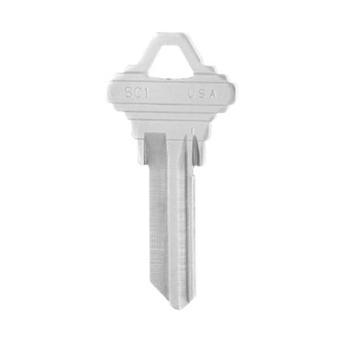 Schlage SC1 Nickle Finish Mechanical Key Blank - 10 Pack