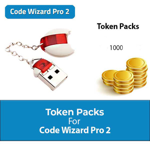 Code Wizard Pro 2 Token Packs 1000 - ( machine sold separately )
