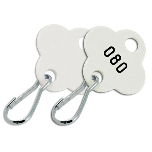 Lucky Line 25710 Shamrock Cabinet Key Tags with Hook (1-100)