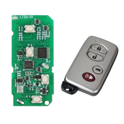 Lonsdor 4 Button Silver Universal Smart Remote Key for Toyota & Lexus K518S, K518ISE & KH100+ Switchable Frequency