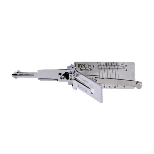 Original Lishi HYN11-HYN6 8-Cut 2-in-1 Pick Decoder / Ignition Tool