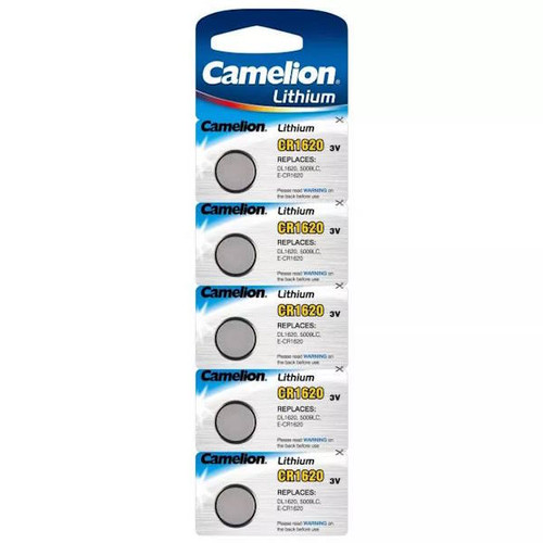 CAMELION CR1620 Coin Battery, 5 Pack
