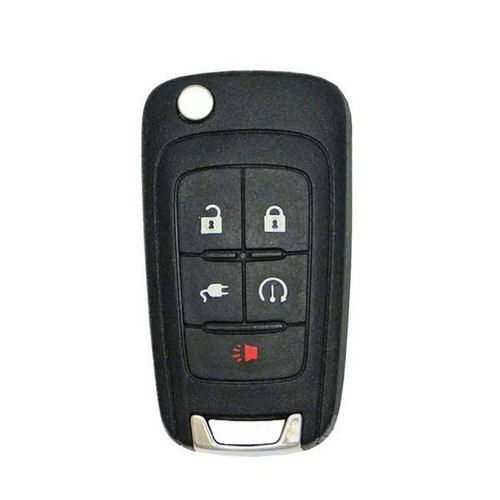 Chevrolet 5 Button Replacement Flip Key Remote Shell, OHT05918179, 22755321, 315 MHz, Standard Aftermarket