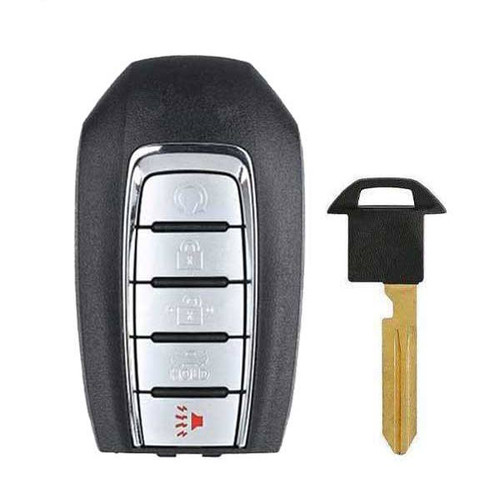 Replacement Infiniti 5 Button Proximity Key Remote Shell, KR5TXN7 (S180144716), 285E3-6HE6A, 433 MHz, Aftermarket