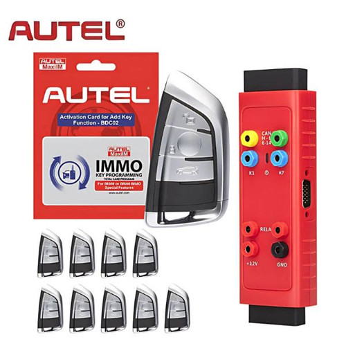 Autel IKEYBRAZ3GB Software Card, G-BOX3, & 3 Button BMW-Style IKEY Bundle for BMW G-Chassis Vehicles